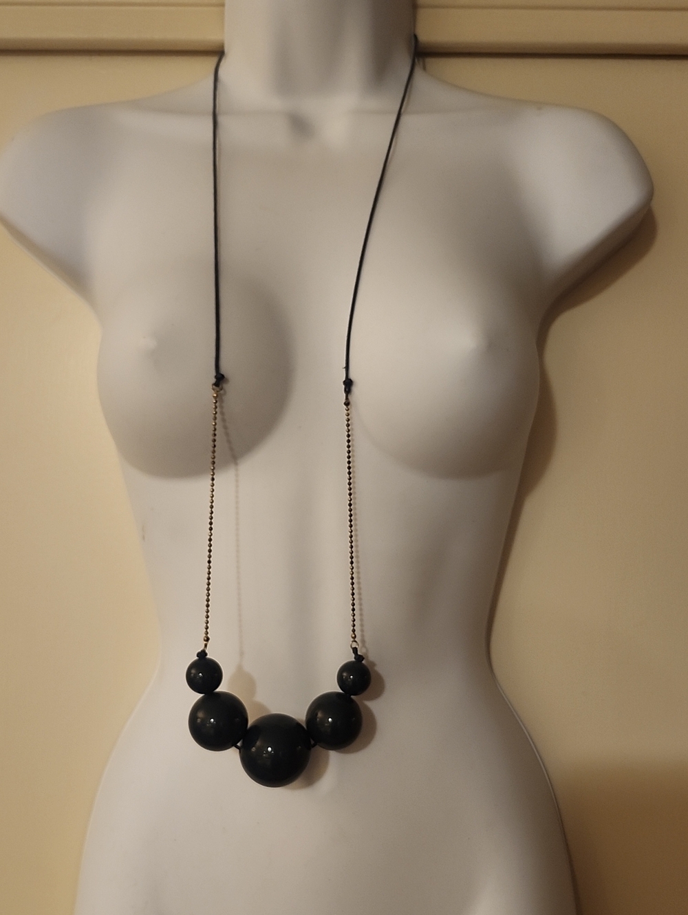 Pilgrim Elegant Navy Bead StatementStatements Necklace